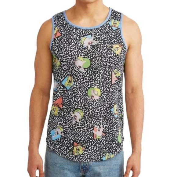 Nickelodeon Sponge Bob Square Pants Graphic Tank Top Size L - Picture 3 of 9